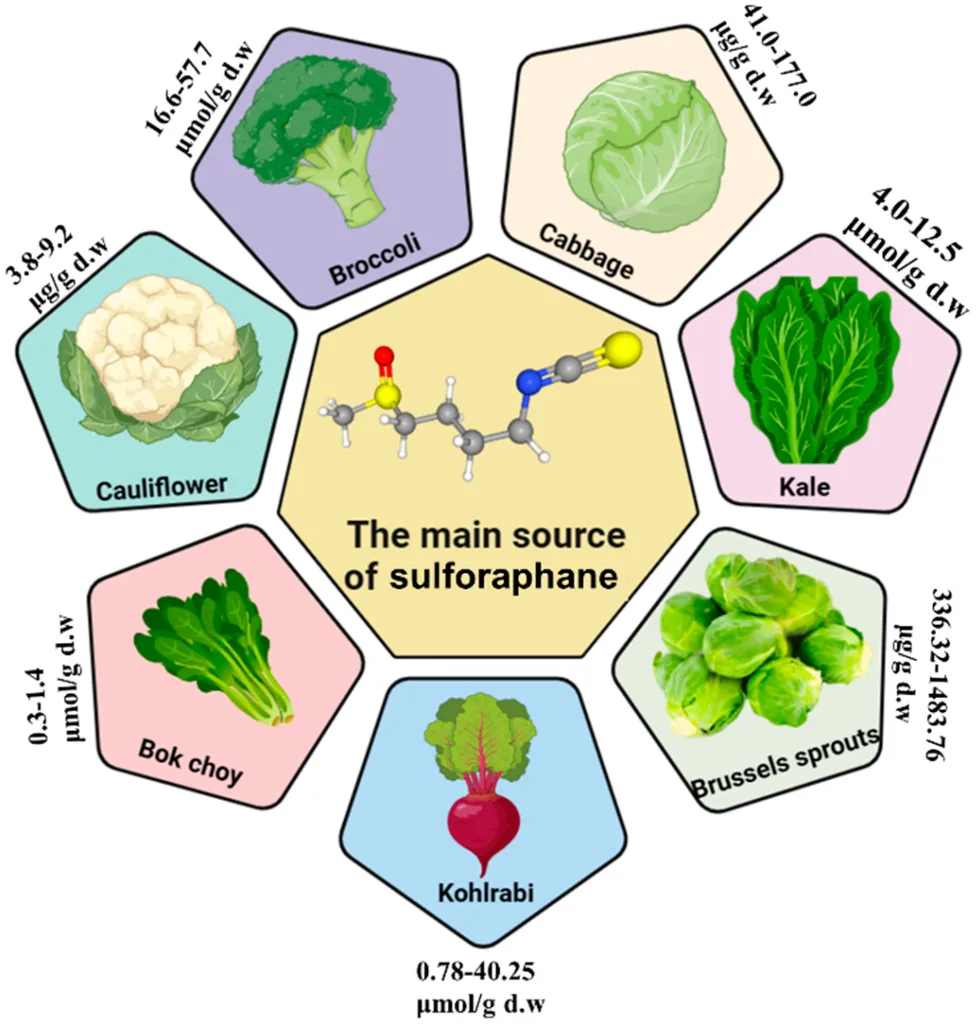 What foods contain sulforaphane naturally